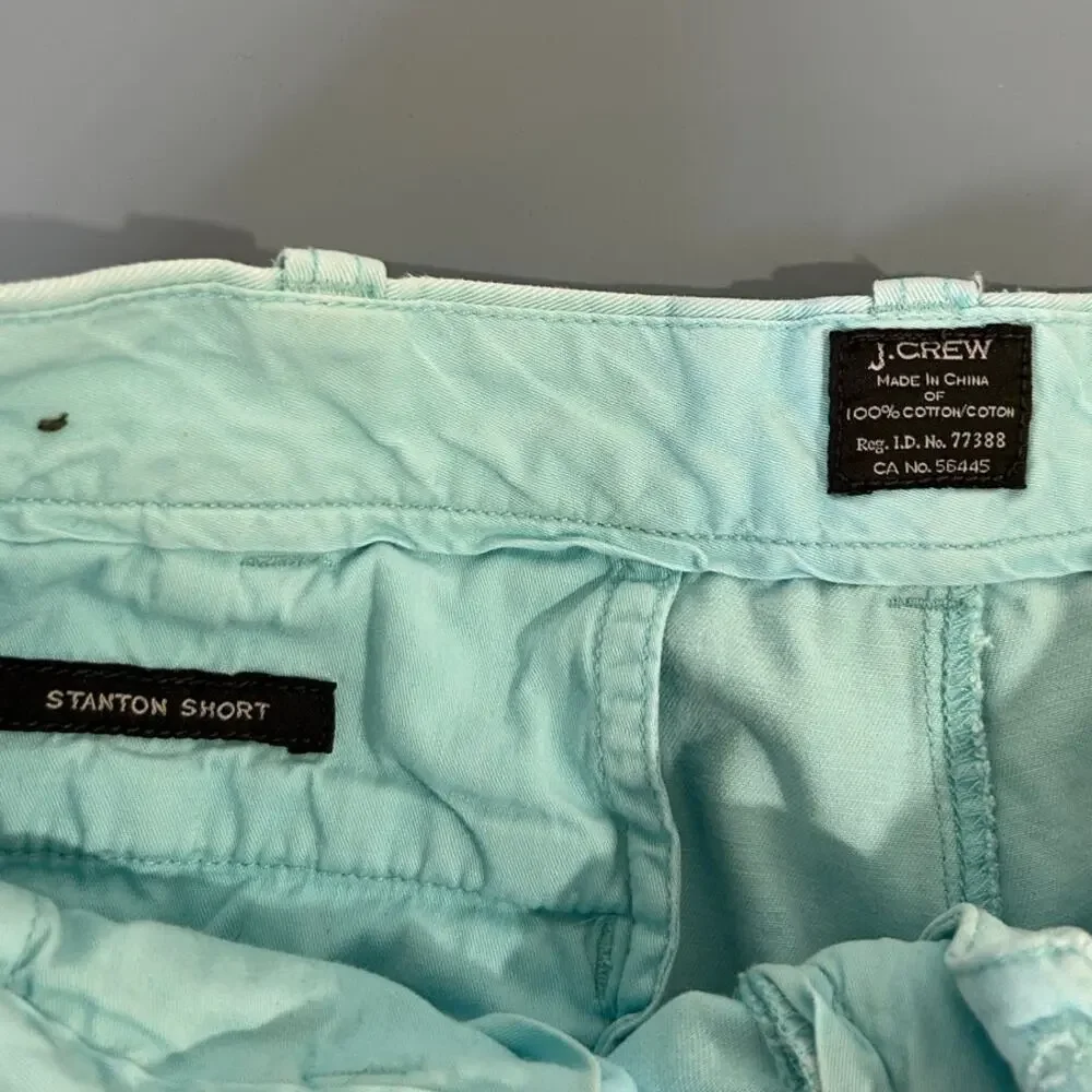 J. Crew Stanton short size 30 turquoise 9 inch inseam chino